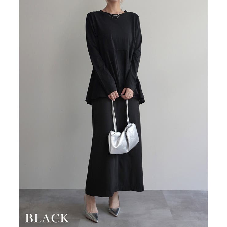 裾フレア長袖トップスRashik カットソー 大人カジュアル | BUYSENSE | 詳細画像14 