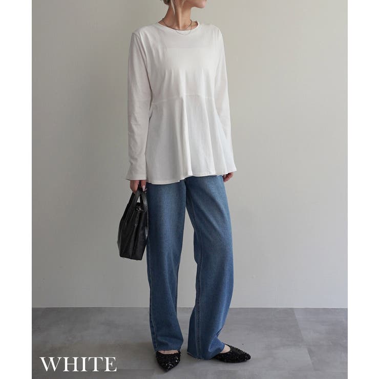 裾フレア長袖トップスRashik カットソー 大人カジュアル | BUYSENSE | 詳細画像5 