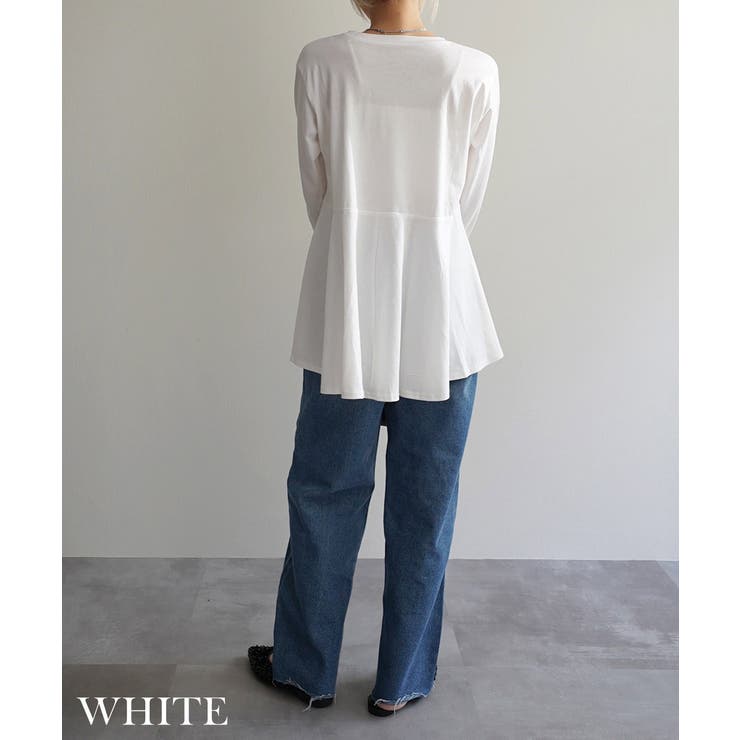 裾フレア長袖トップスRashik カットソー 大人カジュアル | BUYSENSE | 詳細画像6 