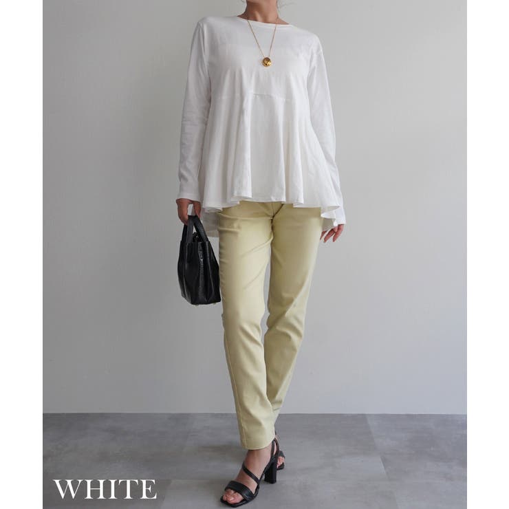 裾フレア長袖トップスRashik カットソー 大人カジュアル | BUYSENSE | 詳細画像8 