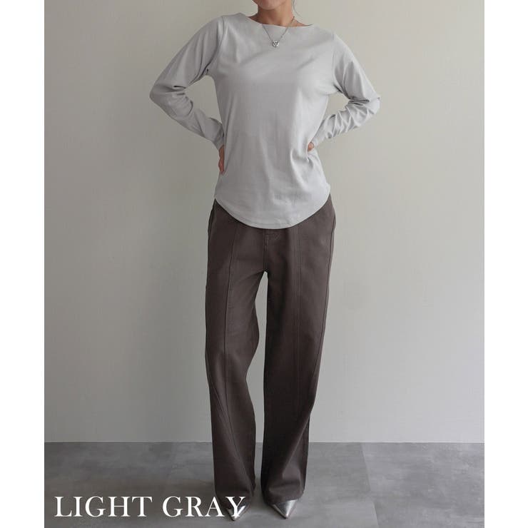 コットンフライスボートネックトップスRashik カットソー 大人カジュアル | BUYSENSE | 詳細画像8 