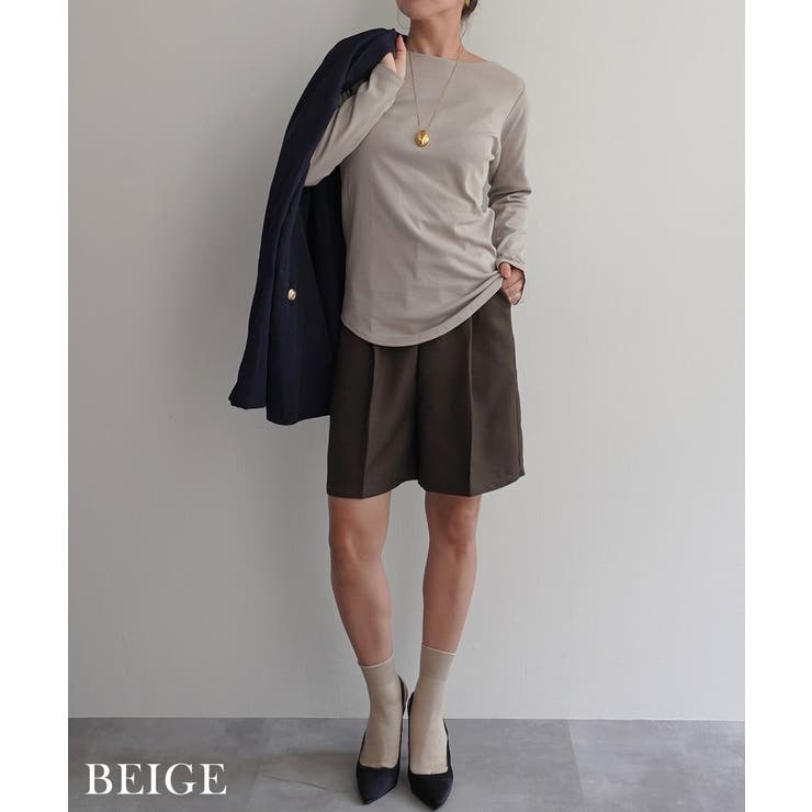 コットンフライスボートネックトップスRashik カットソー 大人カジュアル | BUYSENSE | 詳細画像11 