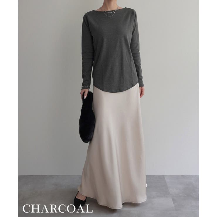 コットンフライスボートネックトップスRashik カットソー 大人カジュアル | BUYSENSE | 詳細画像14 