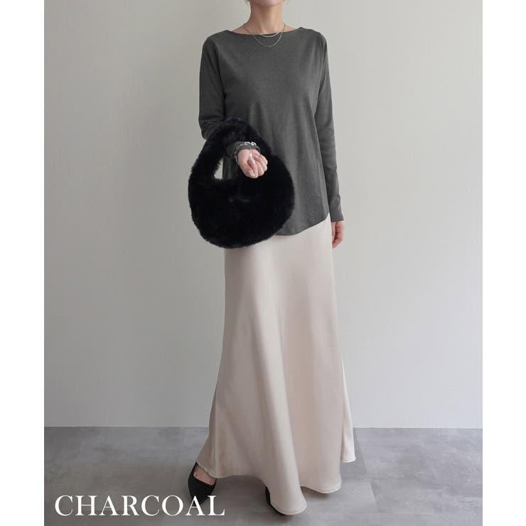 コットンフライスボートネックトップスRashik カットソー 大人カジュアル | BUYSENSE | 詳細画像15 