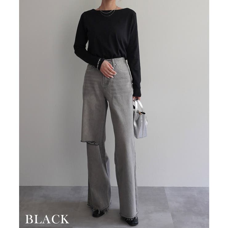 コットンフライスボートネックトップスRashik カットソー 大人カジュアル | BUYSENSE | 詳細画像17 