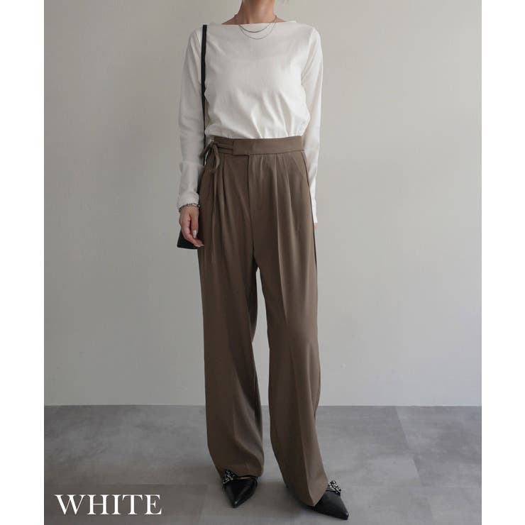 コットンフライスボートネックトップスRashik カットソー 大人カジュアル | BUYSENSE | 詳細画像5 