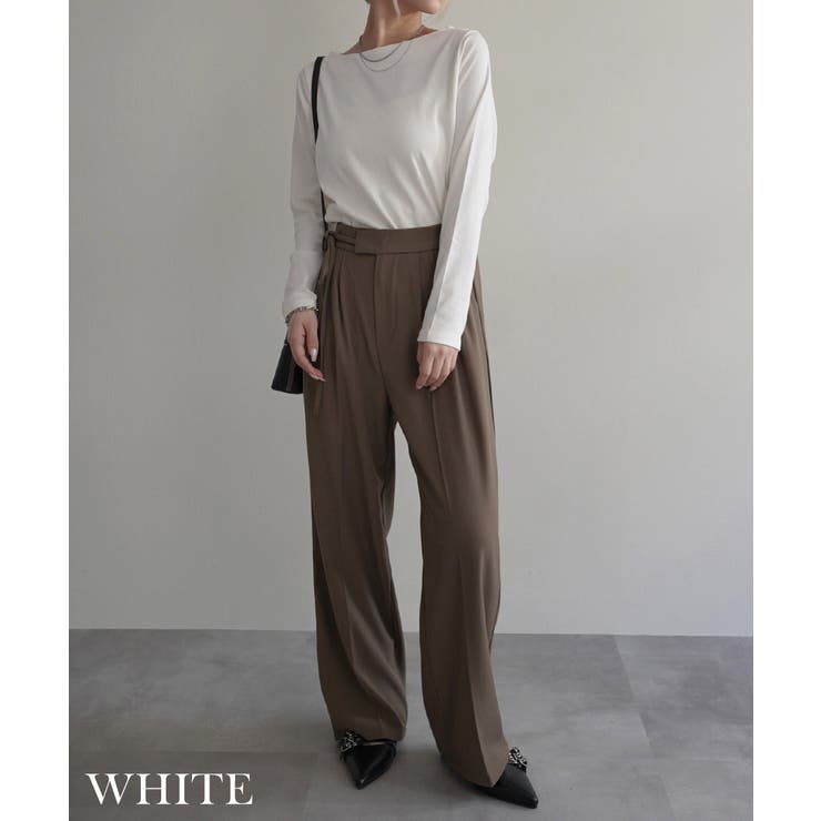 コットンフライスボートネックトップスRashik カットソー 大人カジュアル | BUYSENSE | 詳細画像7 