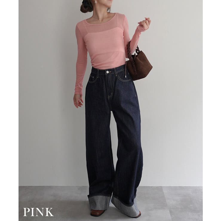 リブシアークルーネックトップス Rashik カットソー | BUYSENSE | 詳細画像10 