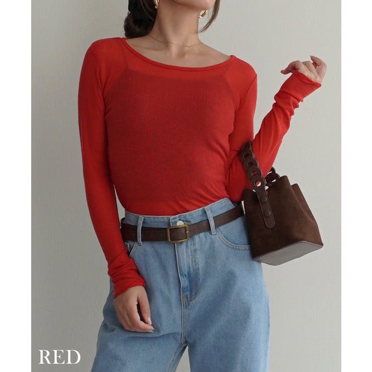リブシアークルーネックトップス Rashik カットソー | BUYSENSE | 詳細画像13 
