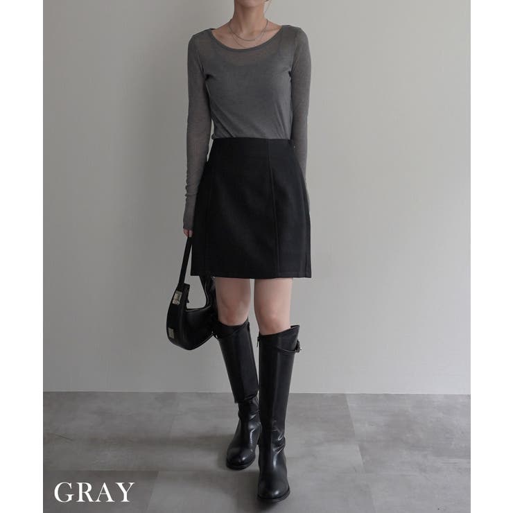 リブシアークルーネックトップス Rashik カットソー | BUYSENSE | 詳細画像21 