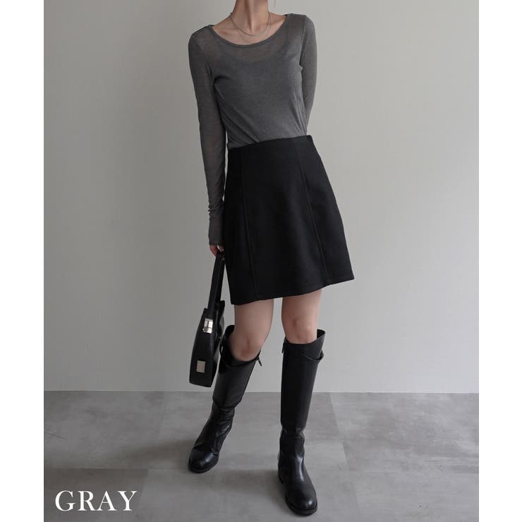 リブシアークルーネックトップス Rashik カットソー | BUYSENSE | 詳細画像22 