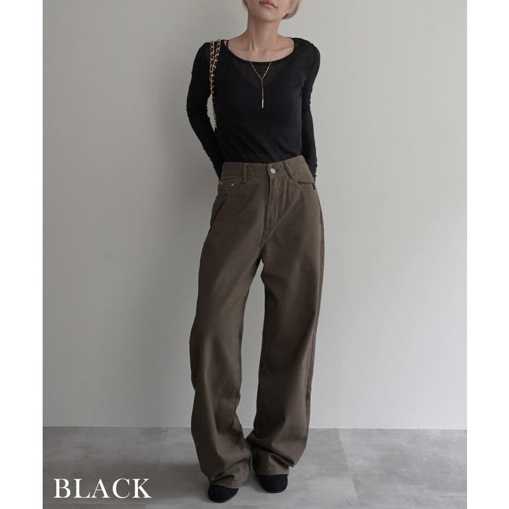 リブシアークルーネックトップス Rashik カットソー | BUYSENSE | 詳細画像25 