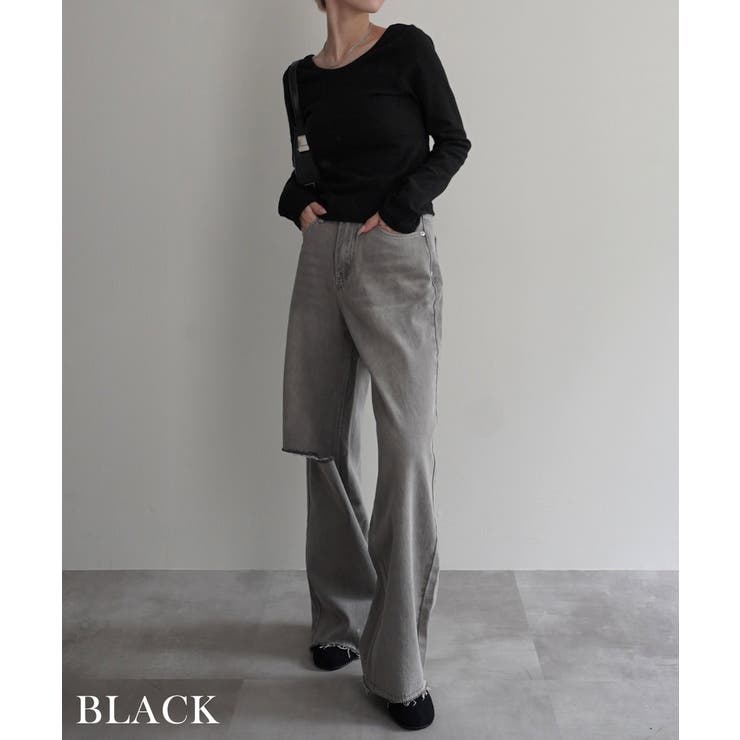 ディープラウンドネックトップスRashik カットソー 大人カジュアル | BUYSENSE | 詳細画像11 