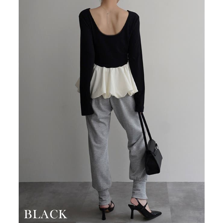 バックオープン裾バルーントップスRashik カットソー 大人カジュアル | BUYSENSE | 詳細画像9 
