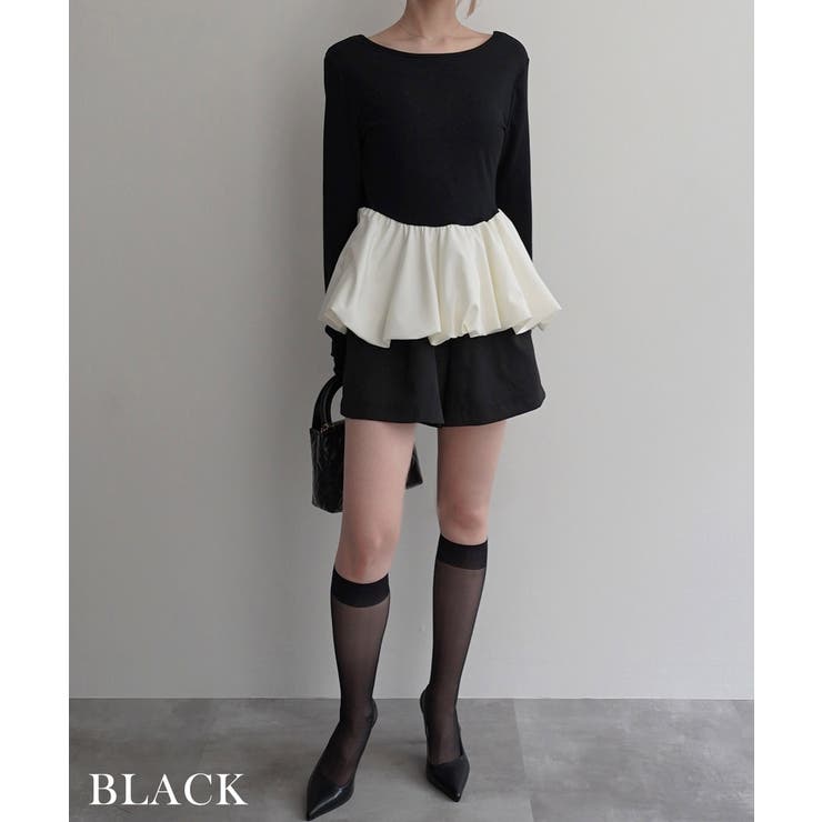 バックオープン裾バルーントップスRashik カットソー 大人カジュアル | BUYSENSE | 詳細画像10 