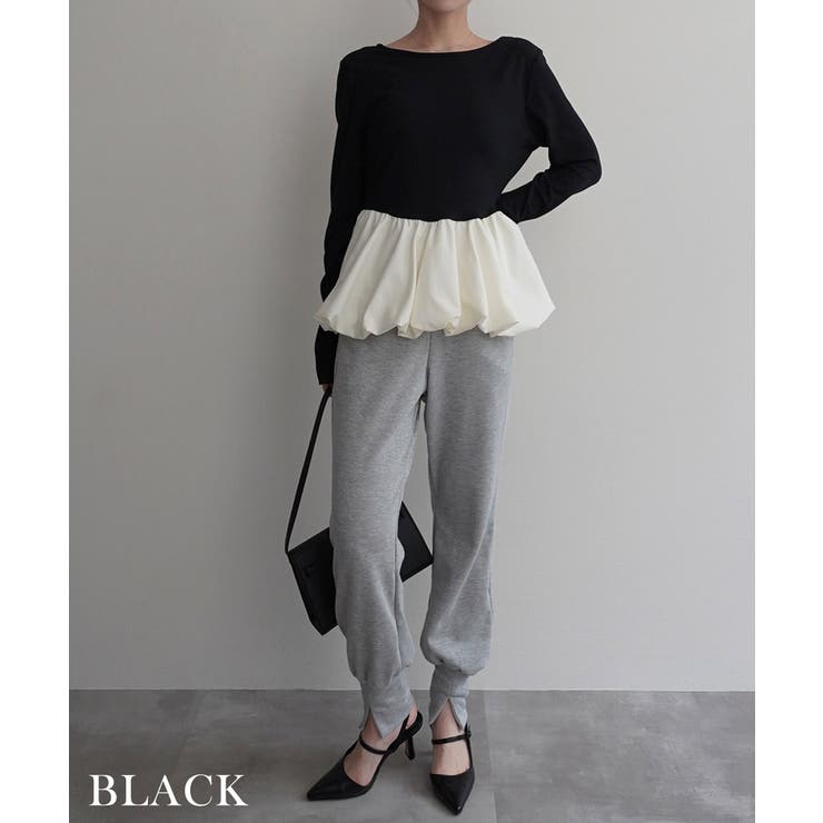 バックオープン裾バルーントップスRashik カットソー 大人カジュアル | BUYSENSE | 詳細画像8 