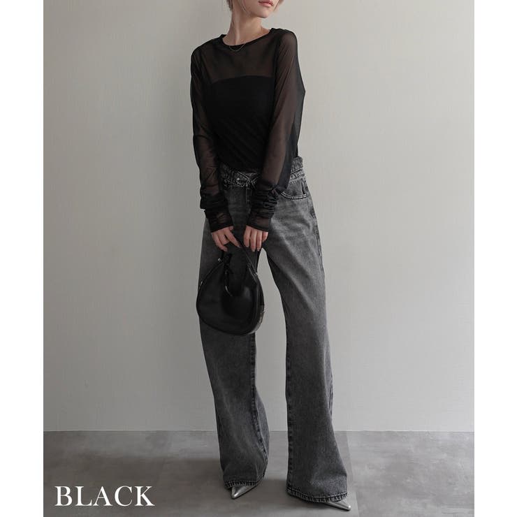 袖シャーリングシアートップスRashik カットソー 大人カジュアル | BUYSENSE | 詳細画像11 