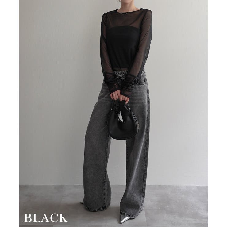 袖シャーリングシアートップスRashik カットソー 大人カジュアル | BUYSENSE | 詳細画像12 
