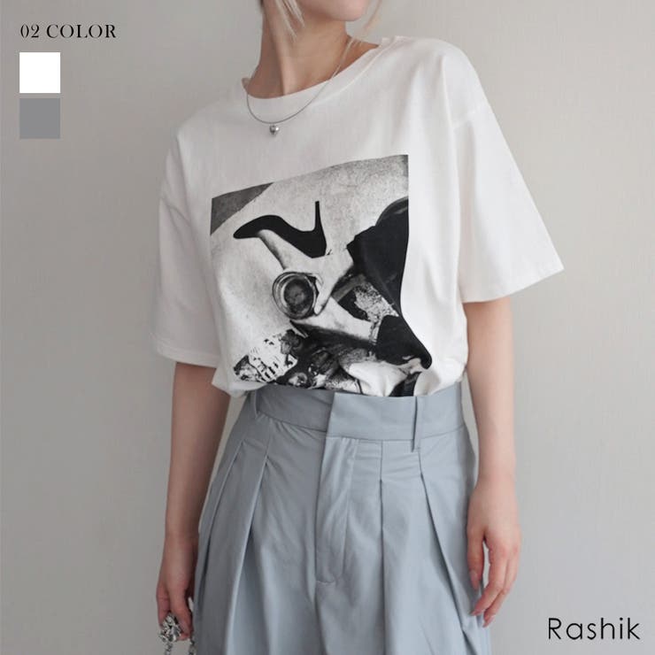 モノトーンフォトプリントTシャツRashik カットソー 大人カジュアル | BUYSENSE | 詳細画像1 