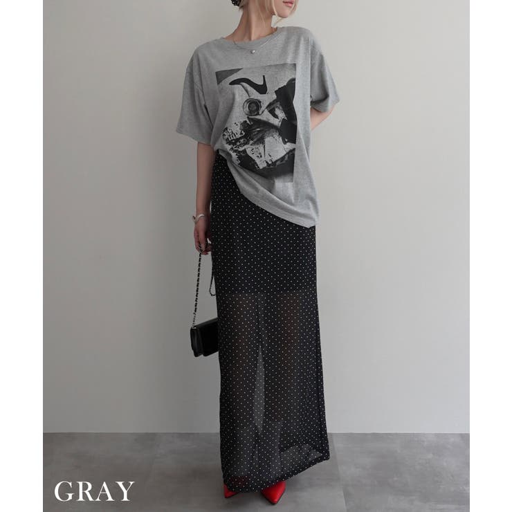 モノトーンフォトプリントTシャツRashik カットソー 大人カジュアル | BUYSENSE | 詳細画像8 