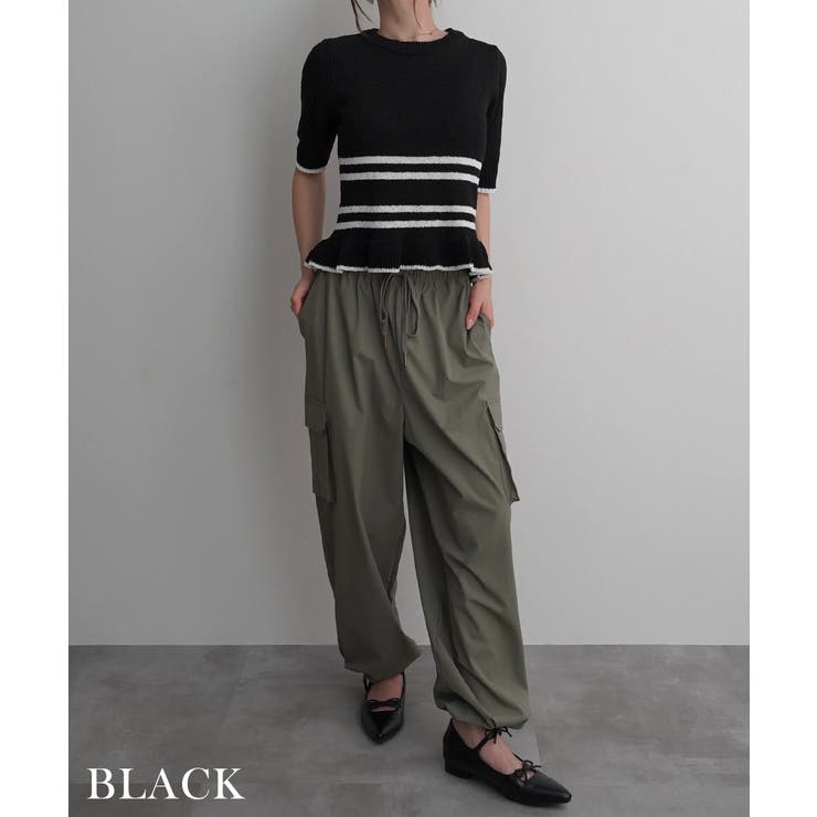 裾フリルボーダーブークレーニットRashik カットソー 大人カジュアル | BUYSENSE | 詳細画像14 