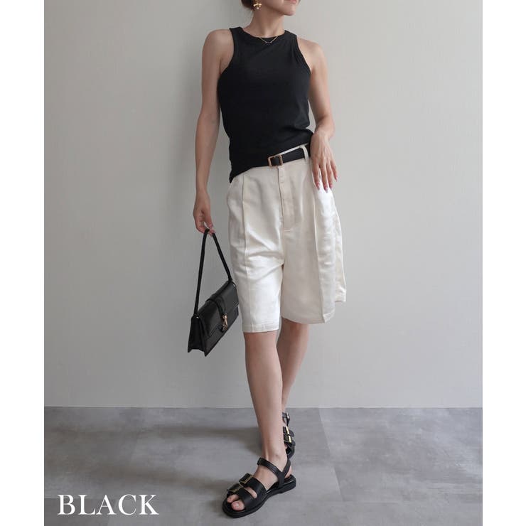 接触冷感カップ付きアメスリタンクRashik カットソー 大人カジュアル | BUYSENSE | 詳細画像17 