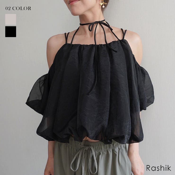 オーガンジーオフショルプルオーバーRashik カットソー 大人カジュアル | BUYSENSE | 詳細画像1 