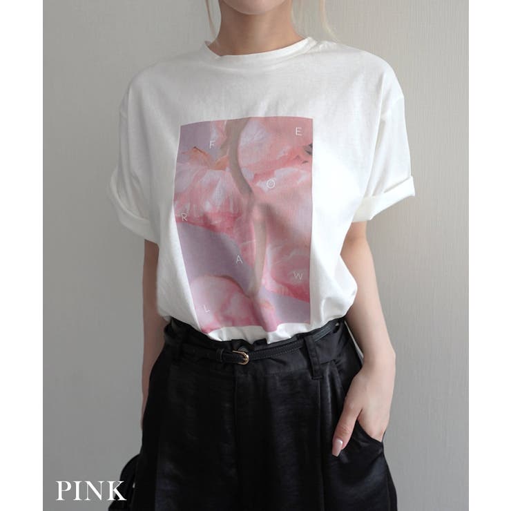 フラワーフォトプリントTシャツRashik カットソー 大人カジュアル | BUYSENSE | 詳細画像8 