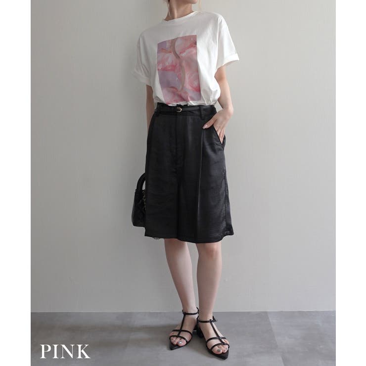 フラワーフォトプリントTシャツRashik カットソー 大人カジュアル | BUYSENSE | 詳細画像10 