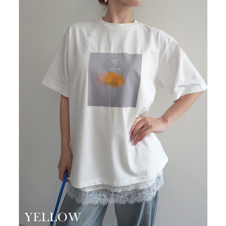 フラワーフォトプリントTシャツRashik カットソー 大人カジュアル | BUYSENSE | 詳細画像3 