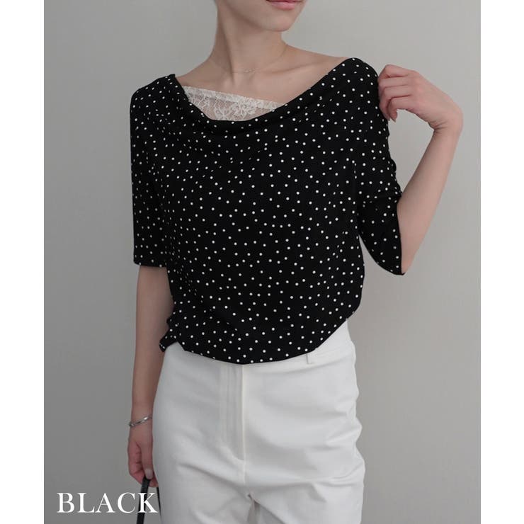 レースドッキングドットTシャツRashik カットソー 大人カジュアル | BUYSENSE | 詳細画像9 