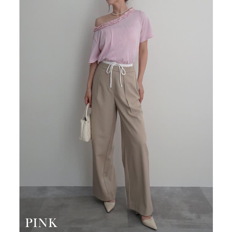 フリルネックワンショルTシャツRashik カットソー 大人カジュアル | BUYSENSE | 詳細画像12 