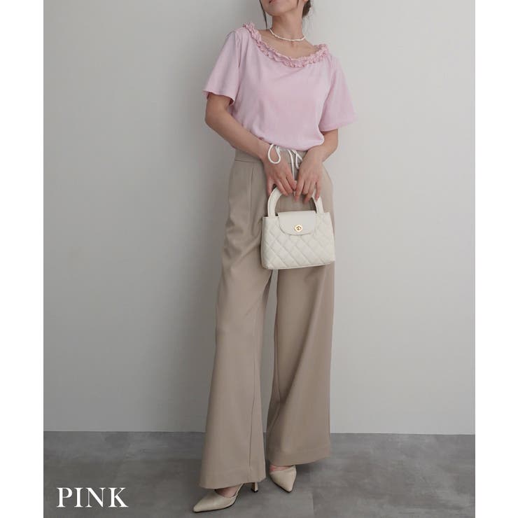 フリルネックワンショルTシャツRashik カットソー 大人カジュアル | BUYSENSE | 詳細画像13 