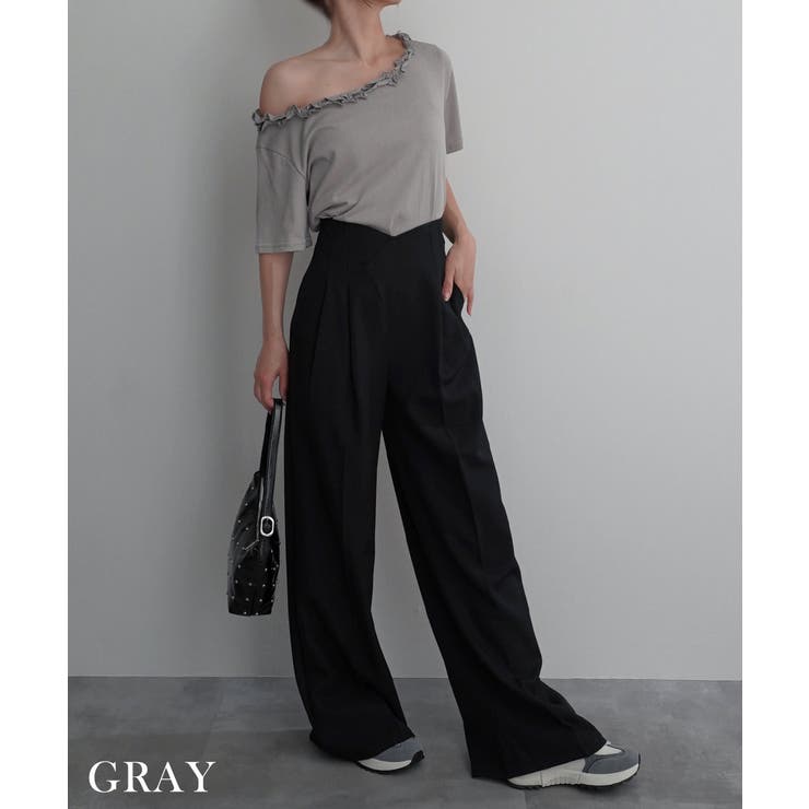 フリルネックワンショルTシャツRashik カットソー 大人カジュアル | BUYSENSE | 詳細画像18 