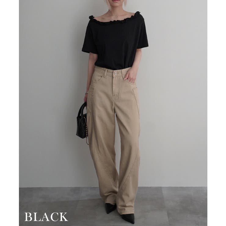 フリルネックワンショルTシャツRashik カットソー 大人カジュアル | BUYSENSE | 詳細画像22 