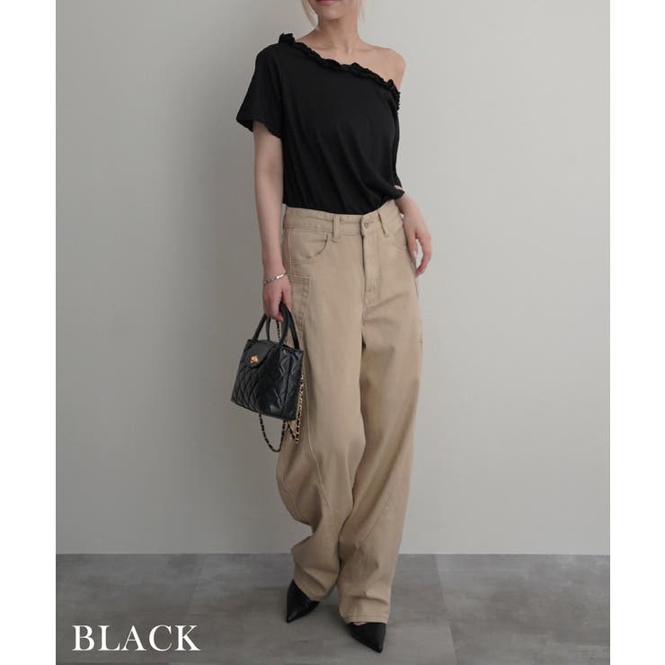 フリルネックワンショルTシャツRashik カットソー 大人カジュアル | BUYSENSE | 詳細画像23 