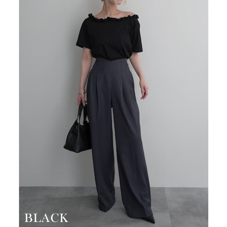 フリルネックワンショルTシャツRashik カットソー 大人カジュアル | BUYSENSE | 詳細画像24 
