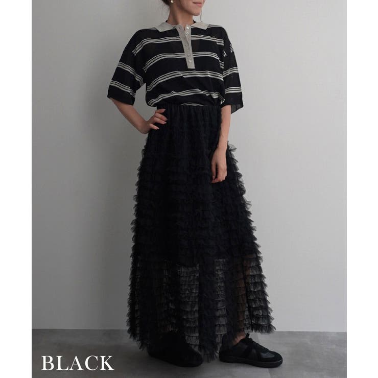 シアーボーダーポロニットRashik カットソー 大人カジュアル | BUYSENSE | 詳細画像15 