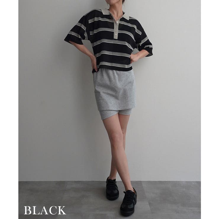 シアーボーダーポロニットRashik カットソー 大人カジュアル | BUYSENSE | 詳細画像16 