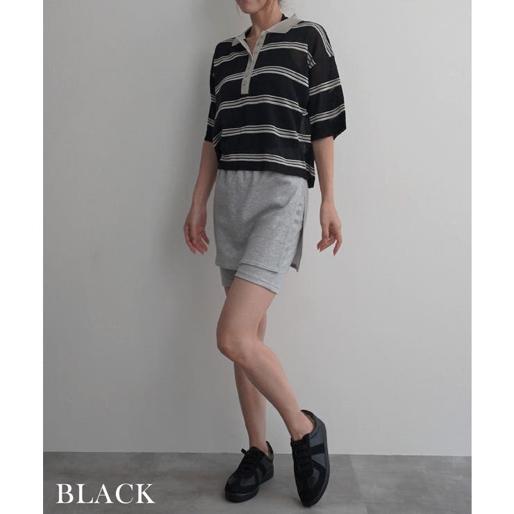 シアーボーダーポロニットRashik カットソー 大人カジュアル | BUYSENSE | 詳細画像17 