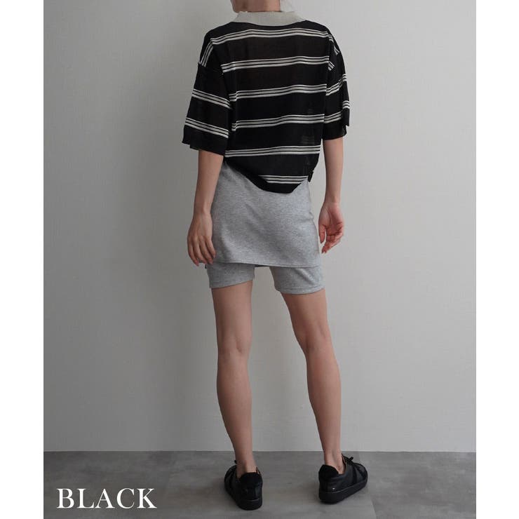 シアーボーダーポロニットRashik カットソー 大人カジュアル | BUYSENSE | 詳細画像18 