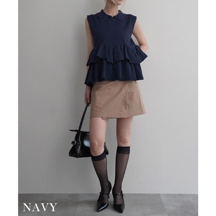 裾ペプラムポロトップスRashik カットソー 大人カジュアル | BUYSENSE | 詳細画像15 