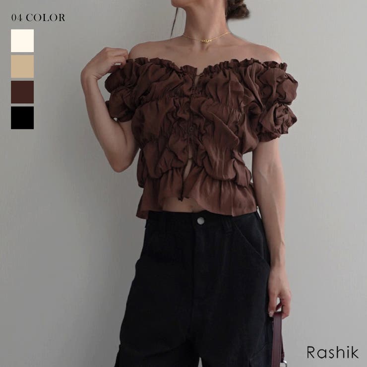 2wayパフスリーブホイップブラウスRashik カットソー 大人カジュアル | BUYSENSE | 詳細画像1 