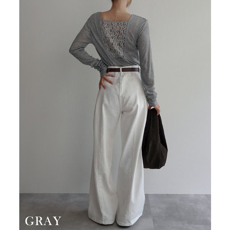 バックシャンレーストップスRashik カットソー 大人カジュアル | BUYSENSE | 詳細画像11 