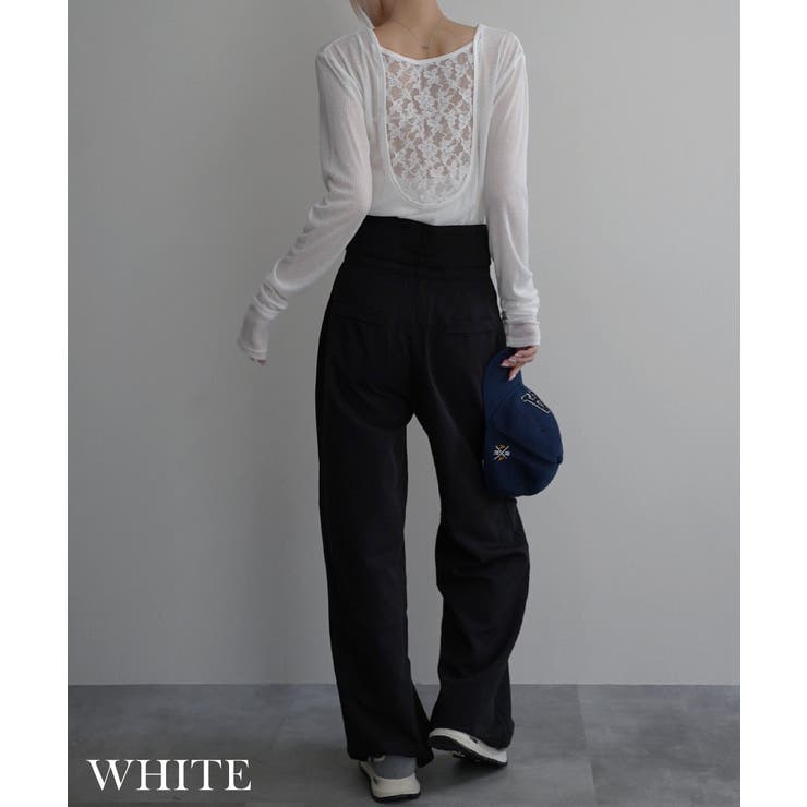 バックシャンレーストップスRashik カットソー 大人カジュアル | BUYSENSE | 詳細画像6 