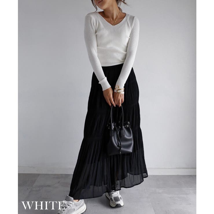 Vネックニットトップス Rashik ニット | BUYSENSE | 詳細画像9 