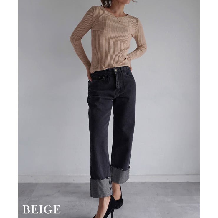 Vネックニットトップス Rashik ニット | BUYSENSE | 詳細画像13 