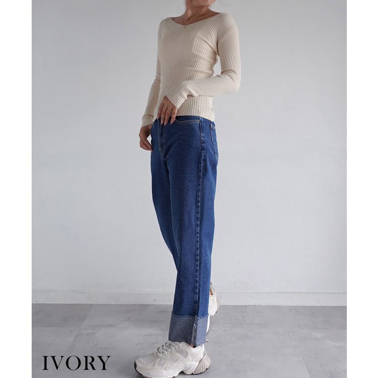 Vネックニットトップス Rashik ニット | BUYSENSE | 詳細画像5 