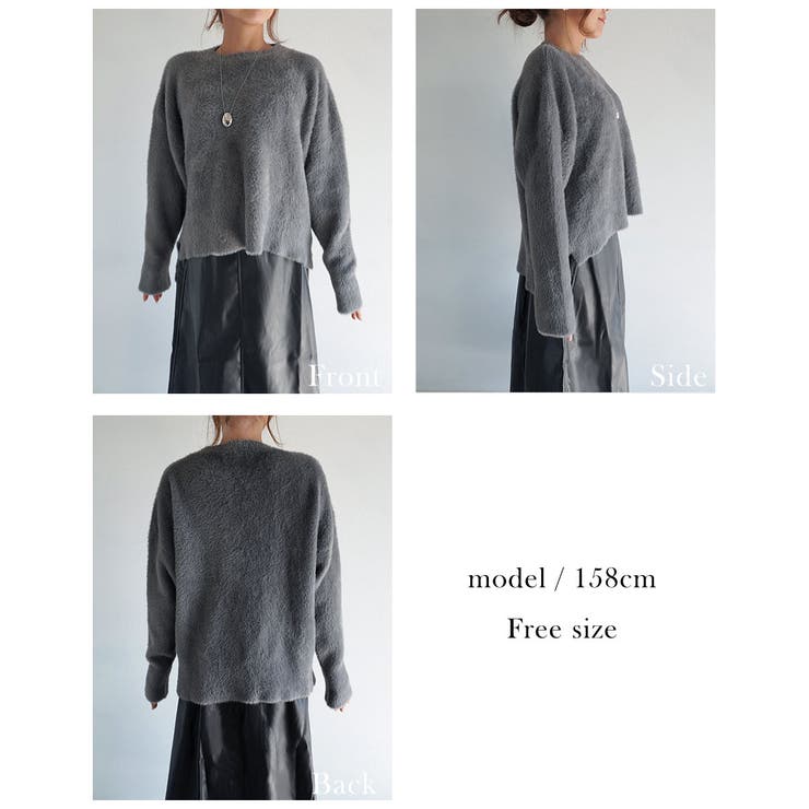 フェザーヤーンプルオーバー Rashik ニット | BUYSENSE | 詳細画像4 