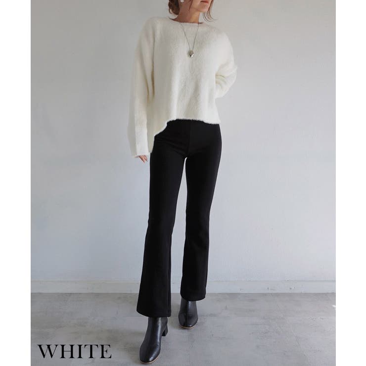 ホワイト | フェザーヤーンプルオーバー Rashik ニット | BUYSENSE